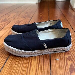 Toms Women’s Black Espadrille Slip-On Shoes